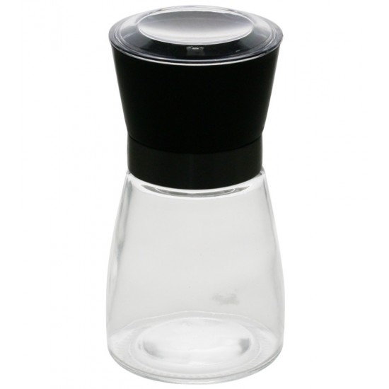 Moedor de Tempero 170ml de Vidro Com Tampa Preta
